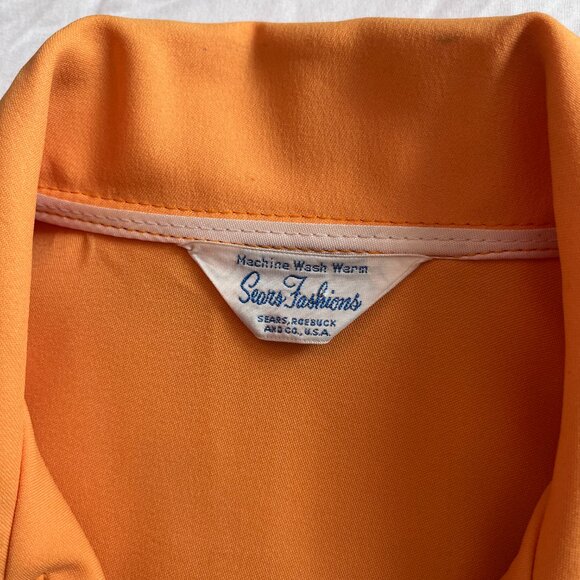 Vintage Sears Roebuck Belted Utility Coat - Golden/Mustard Yellow Size S/M - Picture 6 of 11